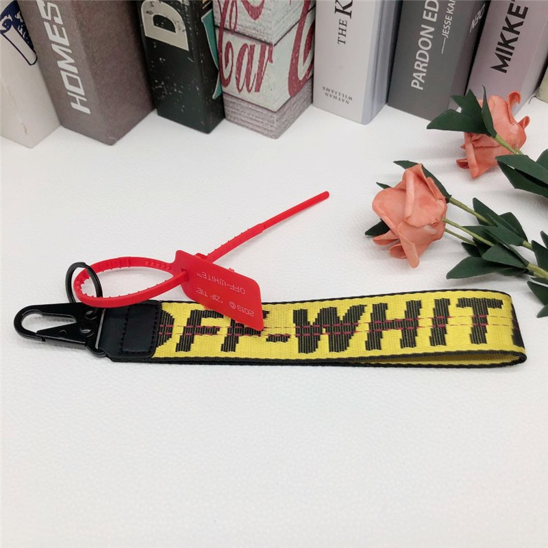 New Canvas Big Iron Off White Key Chain Key Ring Phone Lanyard Pendant