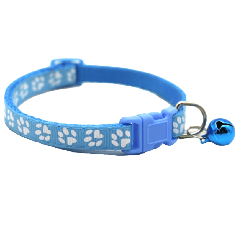 Pet Collar Dog Collar Cat Paw Collar With Bell Safety Buckle Neck for