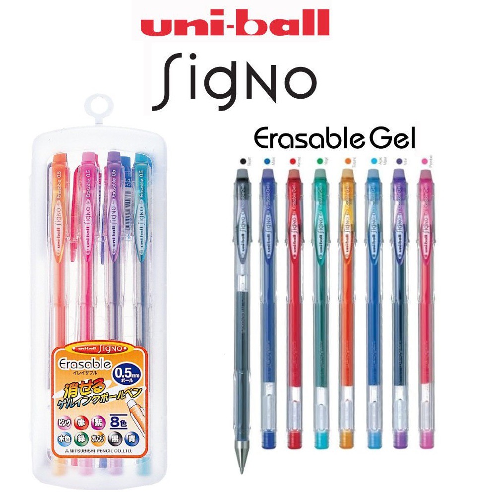 Uni-ball Signo Erasable Gel Pen - 0.5 mm - 8 Color Set | Shopee Philippines