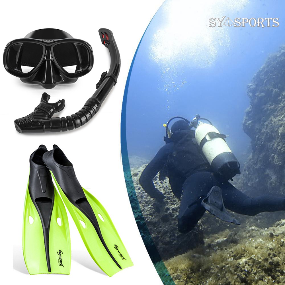 JUNHAIINS Professional Diving fins Anti-Fog Snorkel Long Fins Diving ...