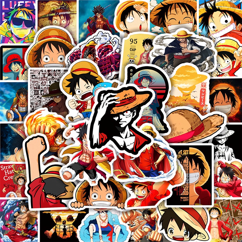 50Pcs/Set ☆ One Piece . Luffy Series 01 Stickers ☆ DIY Fashion ...