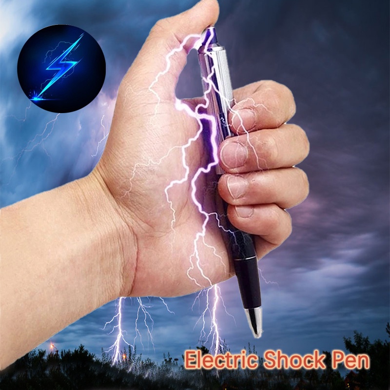 Shocking Pen - Electric Shock Novelty Metal Pen Joke Gag Prank Trick Funny  Toy