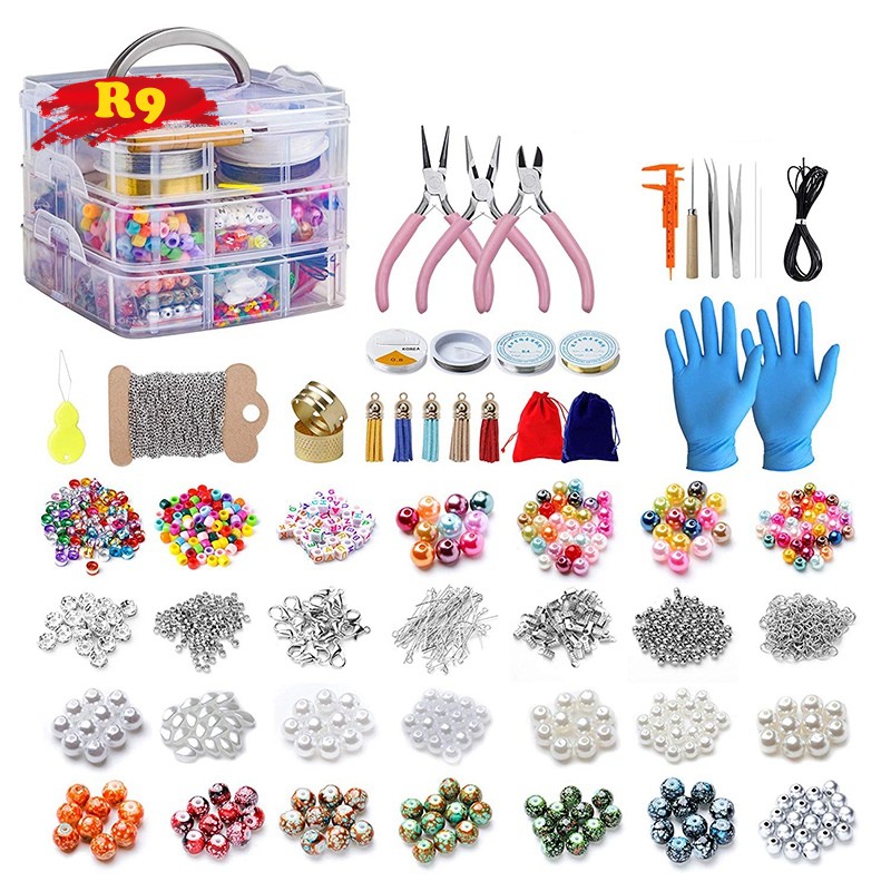 2456piece Jewelry Making Set, Tool Kit, Jewelry Beads, Pliers