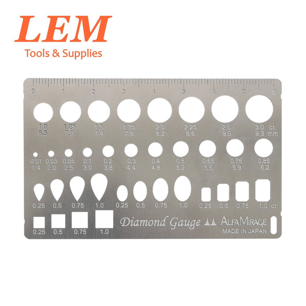 Lemtools Diamond Gauge Stainless Steel Measure Special Shaped