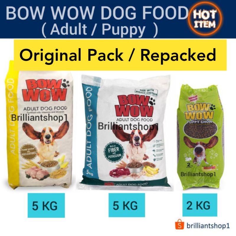 5KG BOW WOW DOG FOOD / 2KG PUPPY FOOD ( BAG ) | Shopee Philippines