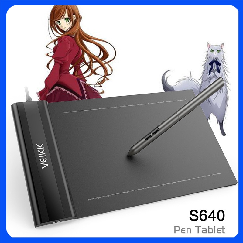 VEIKK S640 Graphics Drawing Tablet OSU 6X4 Inch with free Pen Digital