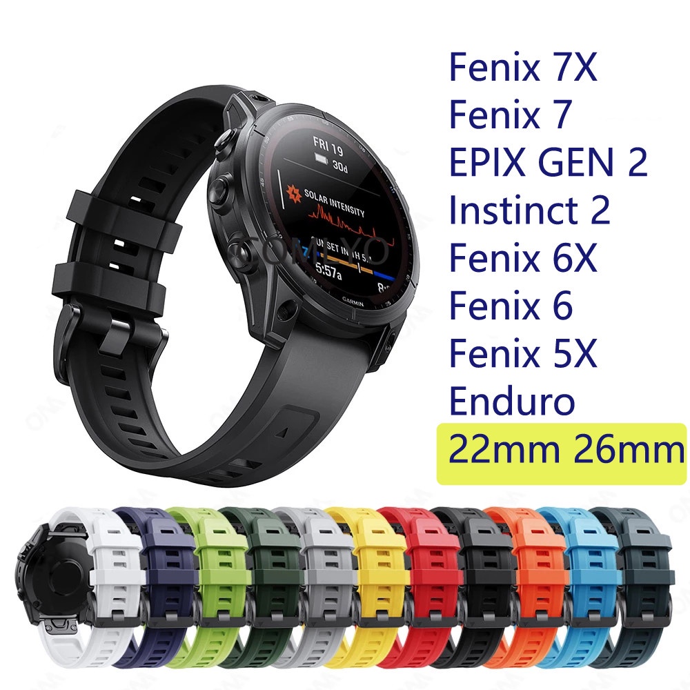 2022 Garmin Fenix 7X 7 6X 6 PRO Solar 5 5X PLUS EPIX GEN 2 Instinct 2