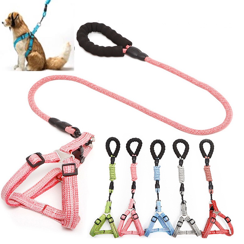 pet dog harness no pull adjustable dog leash vest classic running leash