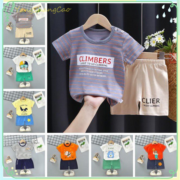 Kids clothes set (1-8 year old) cotton baby boy suits 2pcs cartoon ...