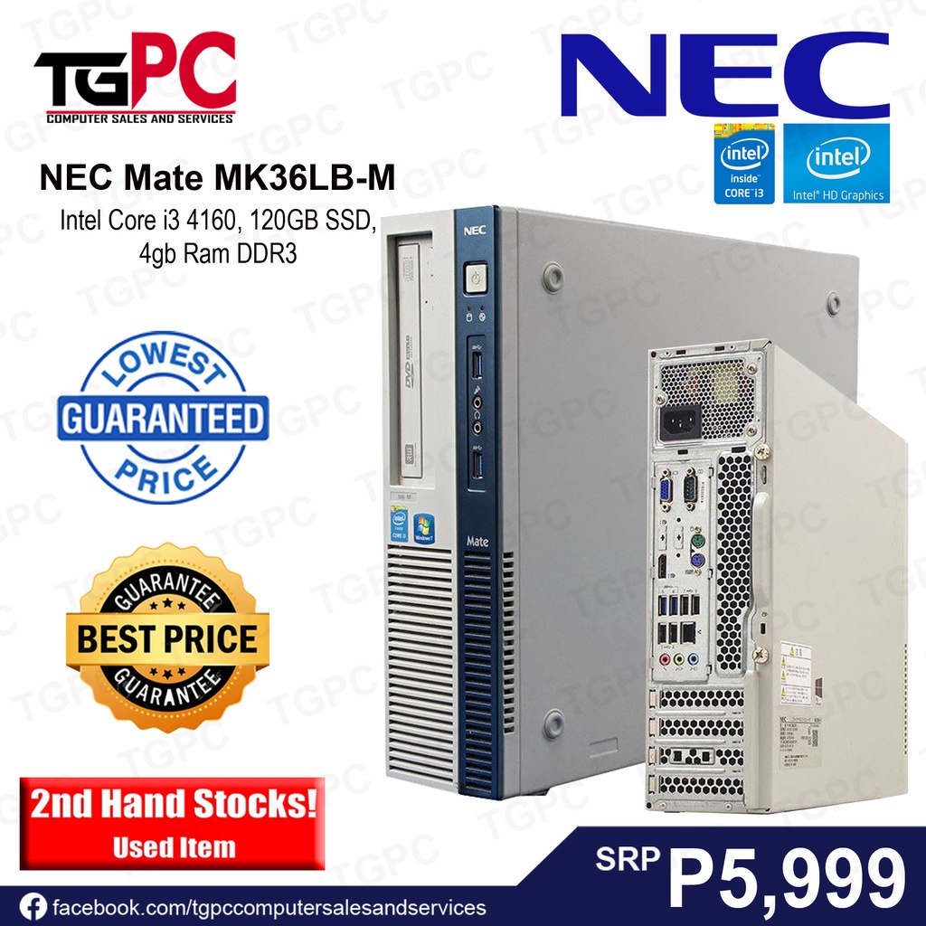 Nec Mate MK36LB-M SFF System unit i3 4th gen 4gb ram 120gb ssd