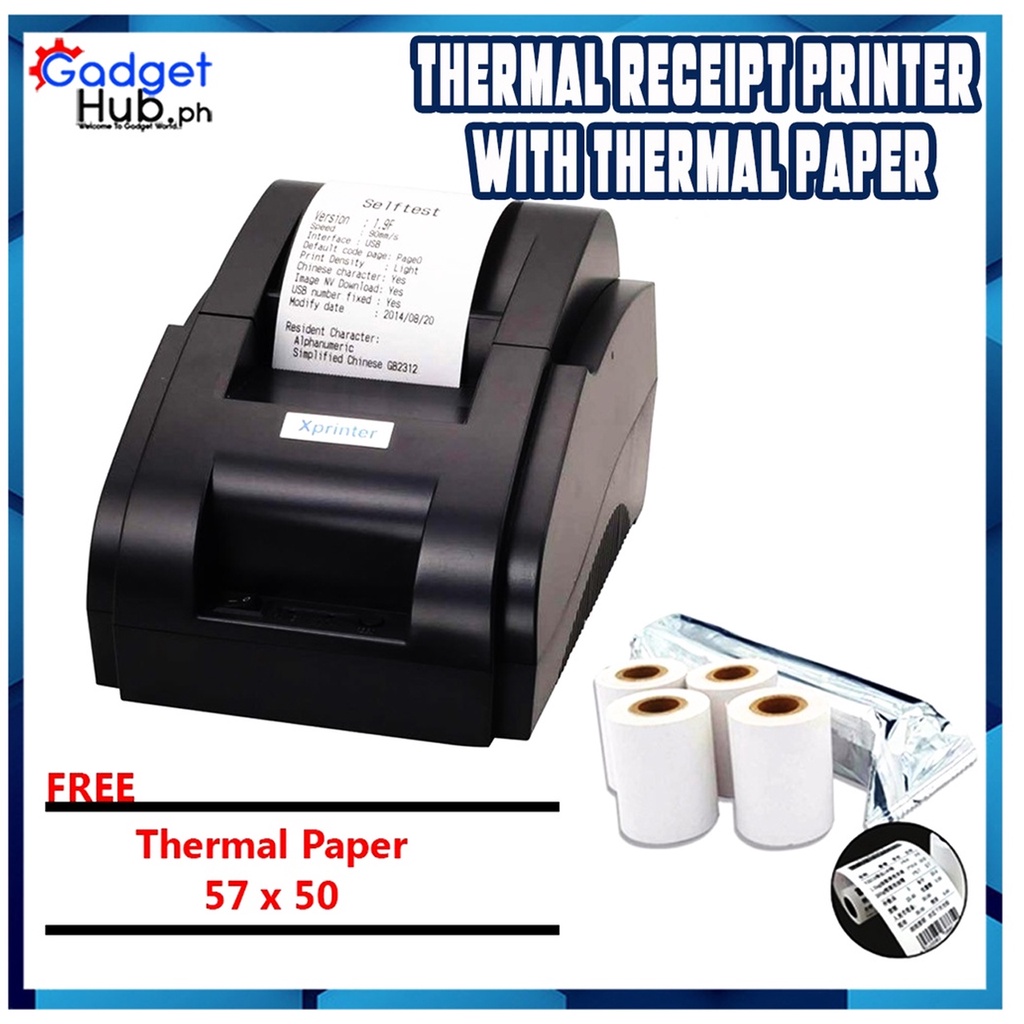 XPRINTER XP58H or SENDA JP58H Thermal Receipt Printer, 58mm*45mm