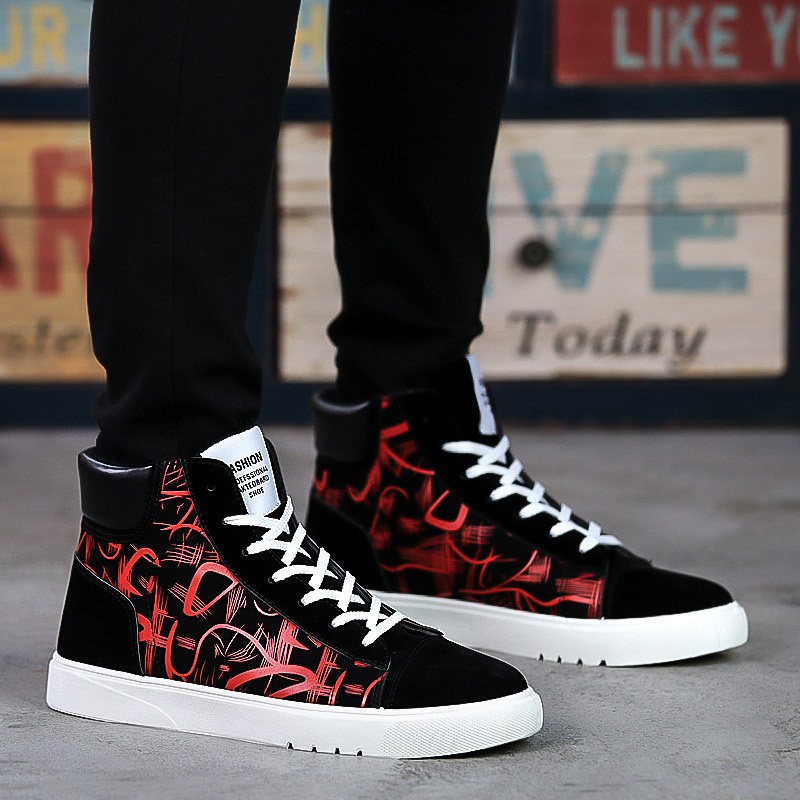 Fashion Shoes Men s Casual Sneakers high top Canvas Shoes versatile men s shoes Shopee Philippines