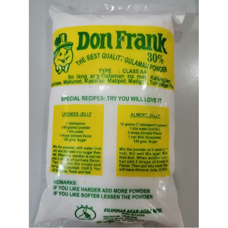 Ready Stock】❧❈❡Don Frank AGAR AGAR Powder 250g | Shopee Philippines