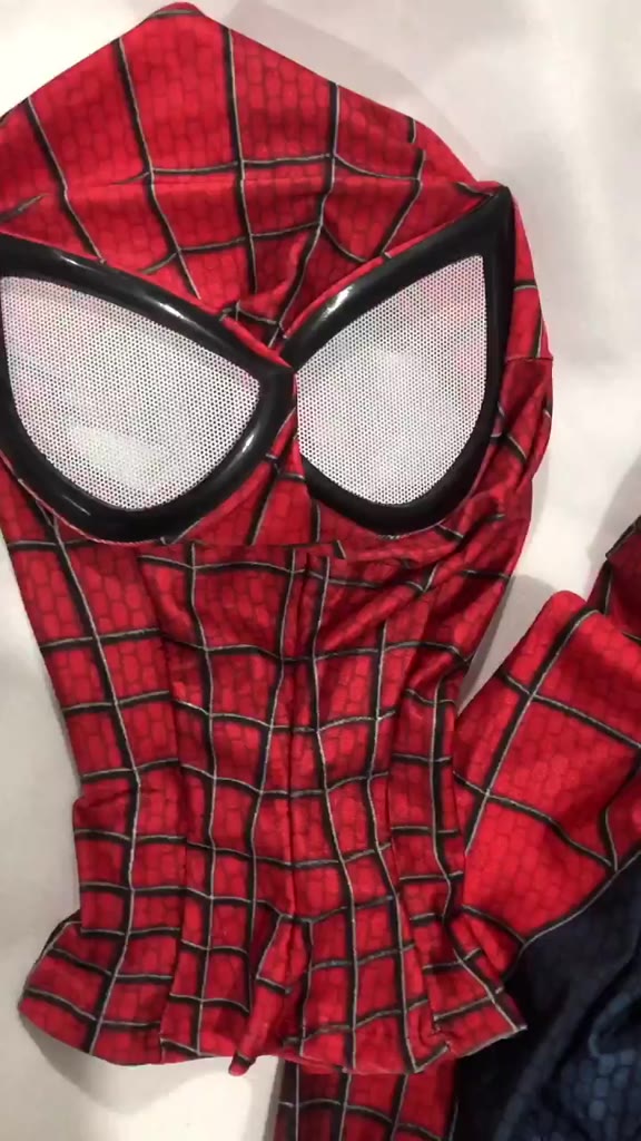 thumbnail image 2 of Superior Spider-Man Zentai Costume – Black & Bright Red, Spandex, Cosplay Halloween 2 of 4