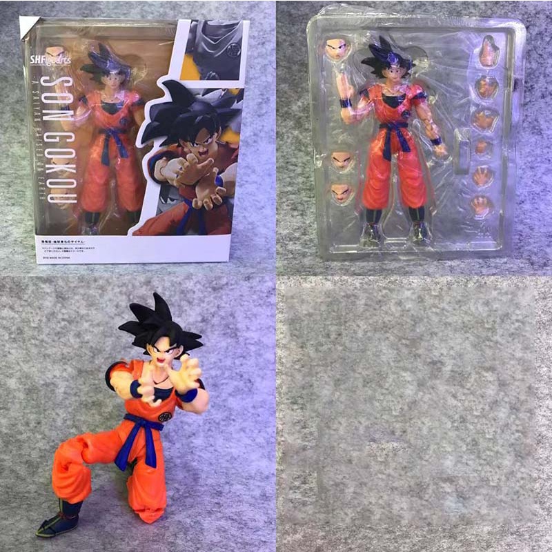 Shf Dragon Ball Early Youth Son Goku Action Figures Kakarotto Black 