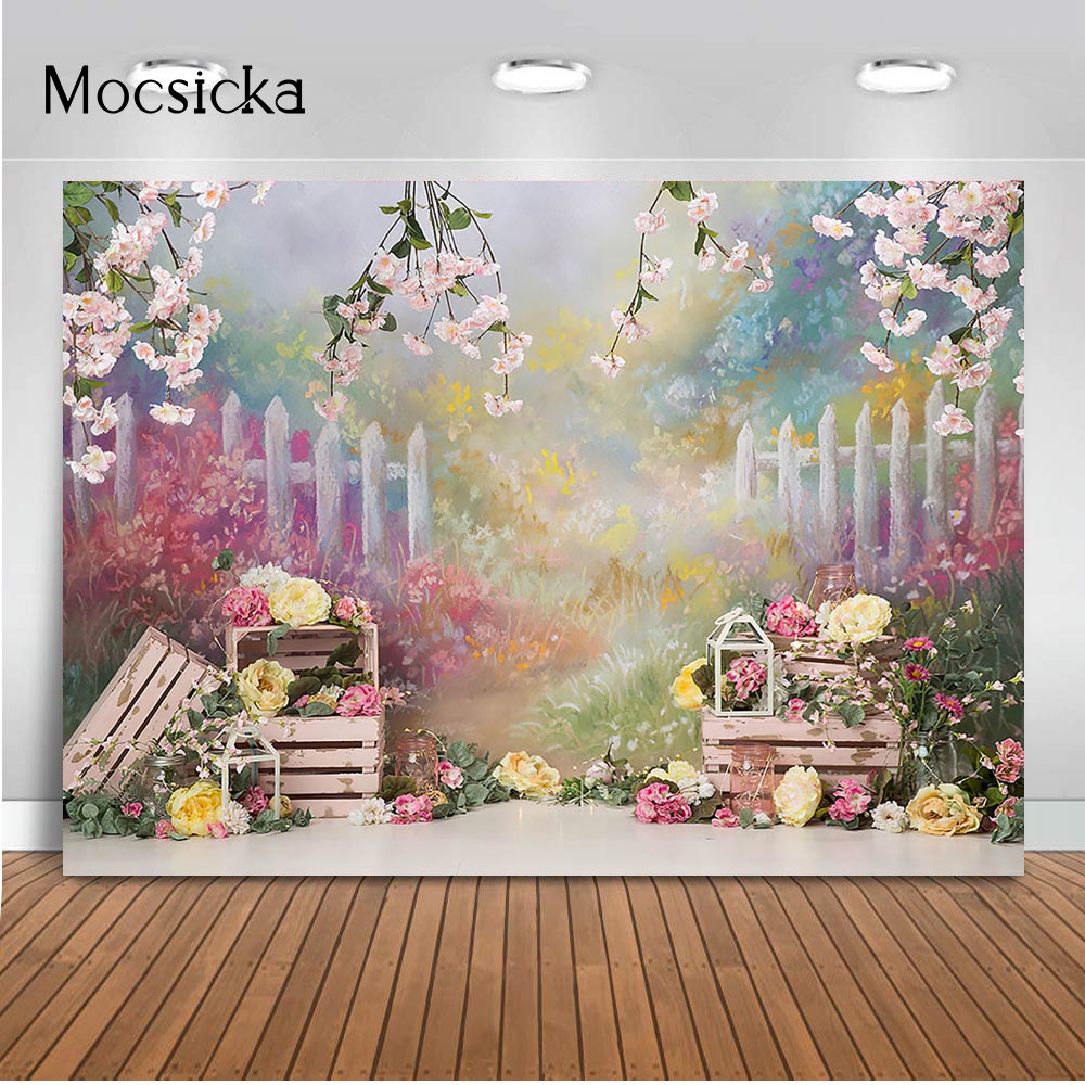 Abstract Flower Backdrop Spring Scenery Newborn Kids Portrait ...