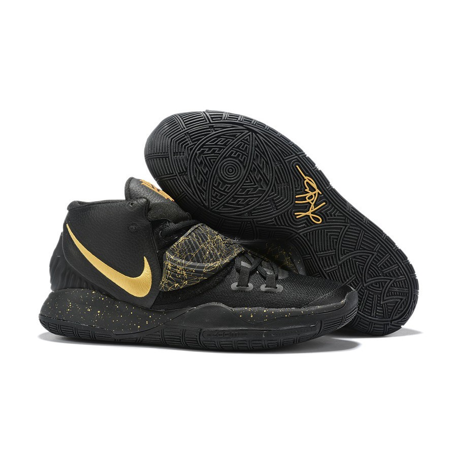 Kyrie irving shoes black hotsell and gold