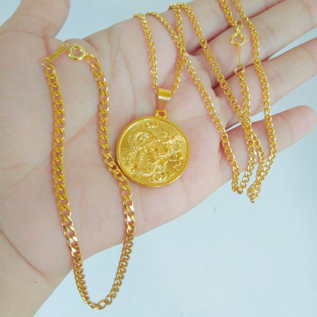 10k Pure Gold Set for Men (Neclace w/ Bracelet free) | Shopee Philippines