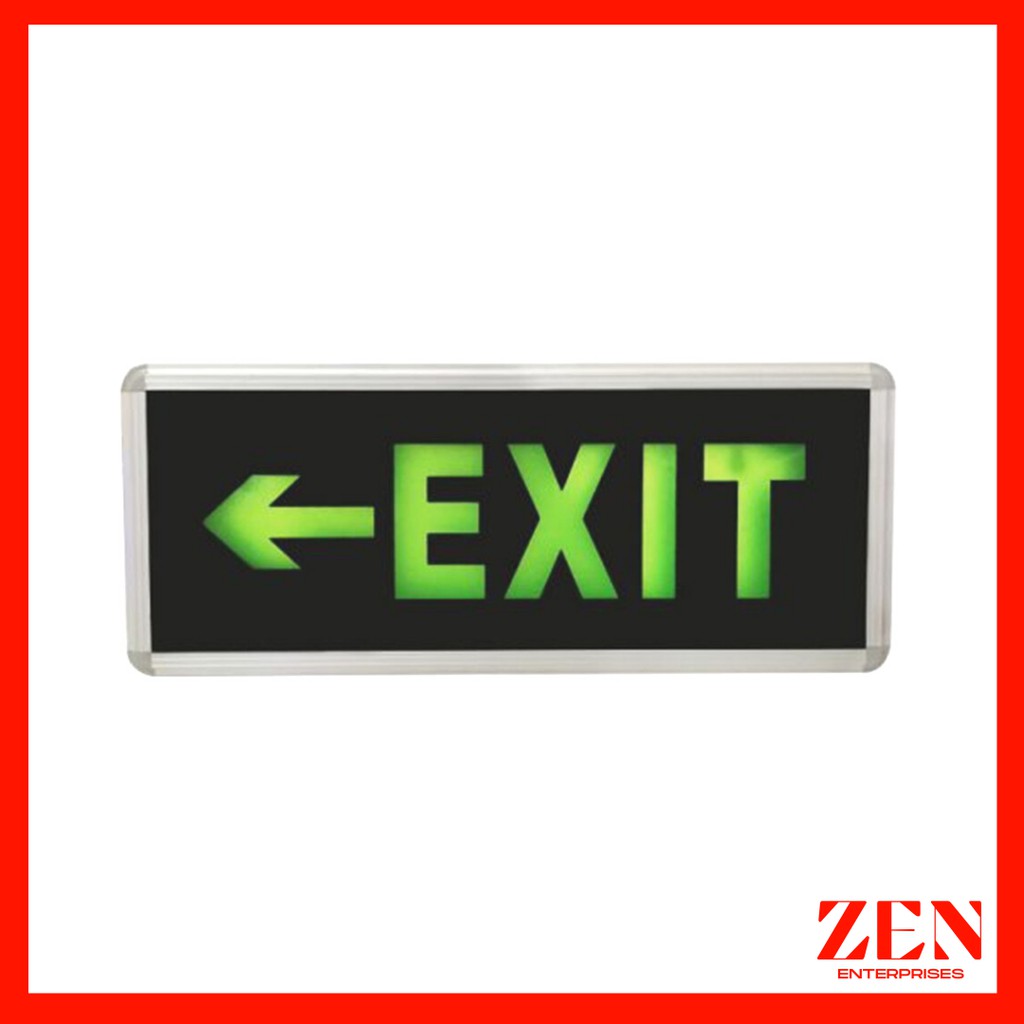 Kaizen LED Exit Sign Glass Type (Back to Back) | Shopee Philippines