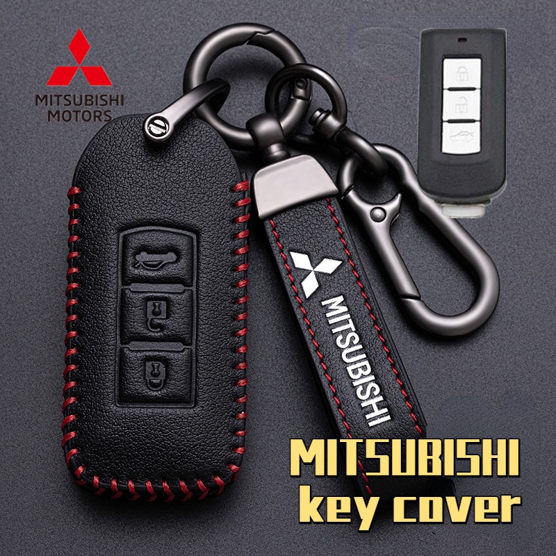 Leather Car Remote Key Cover Case Fob Shell for Mitsubishi Xpander ...