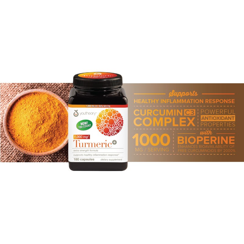 Youtheory Turmeric Extra Strength Formula 180 capsules Shopee Philippines