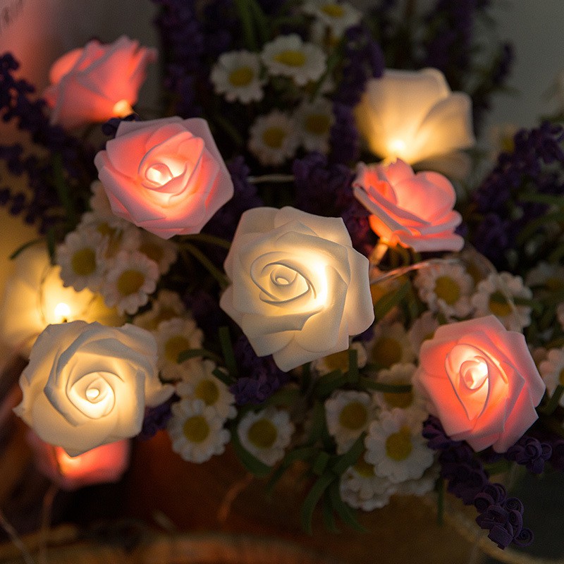 LED Flower Romantic Roses Luminous Props Wedding Christmas Birthday ...