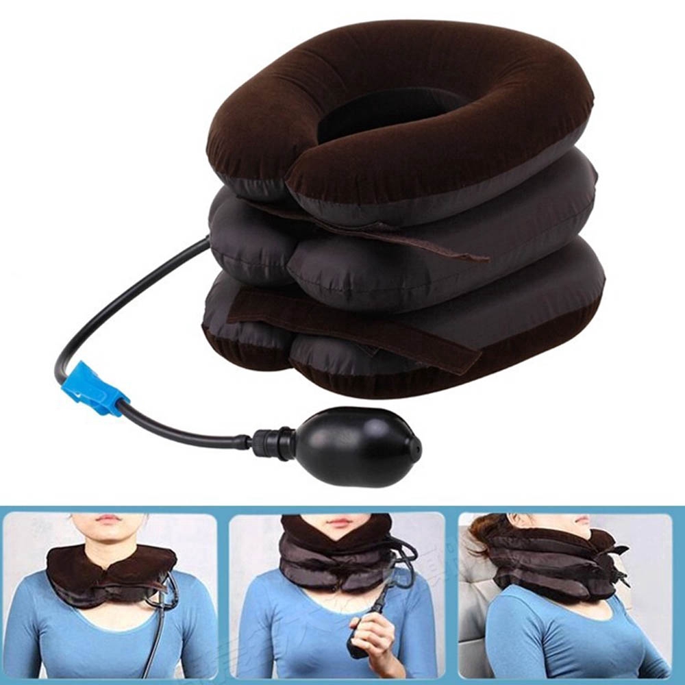 Inflatable Air Compressor Neck Cervical Traction Collar Therapy Massage ...