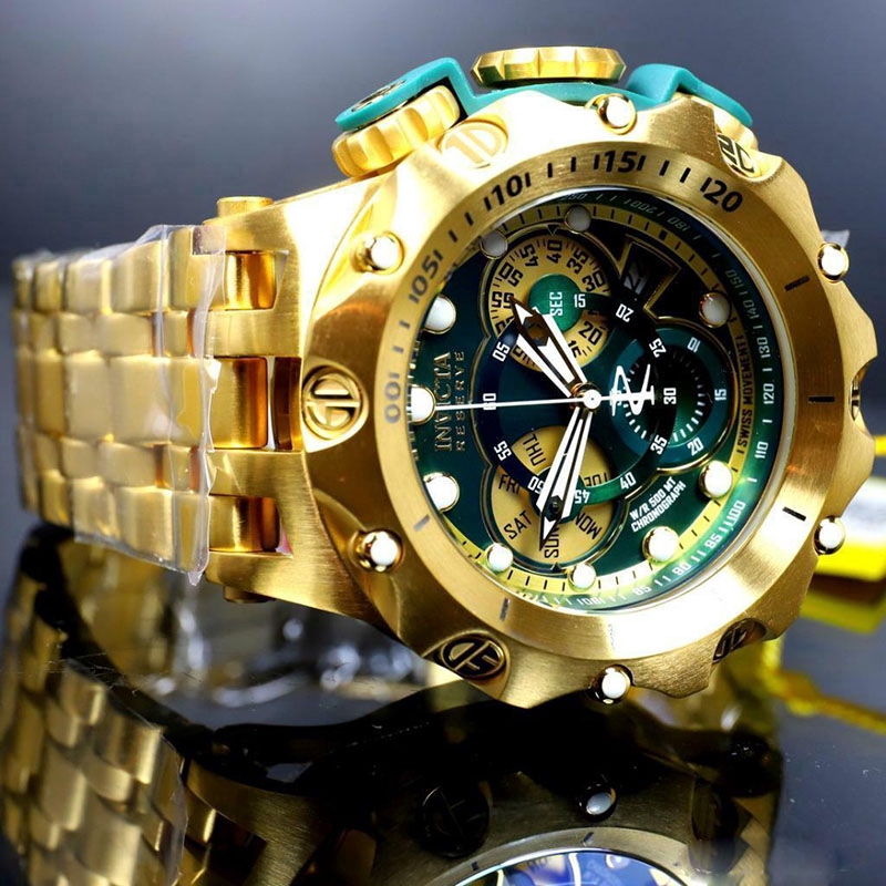 Invicta gold outlet and green watch