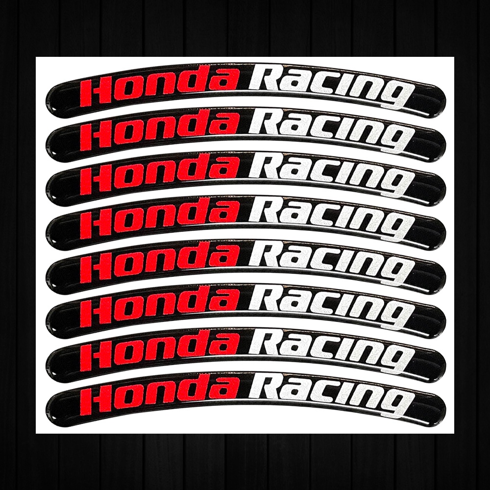 8PCS / Lot 3D Gel motorcycle wheel rim strip decals car sticker for 16 ...