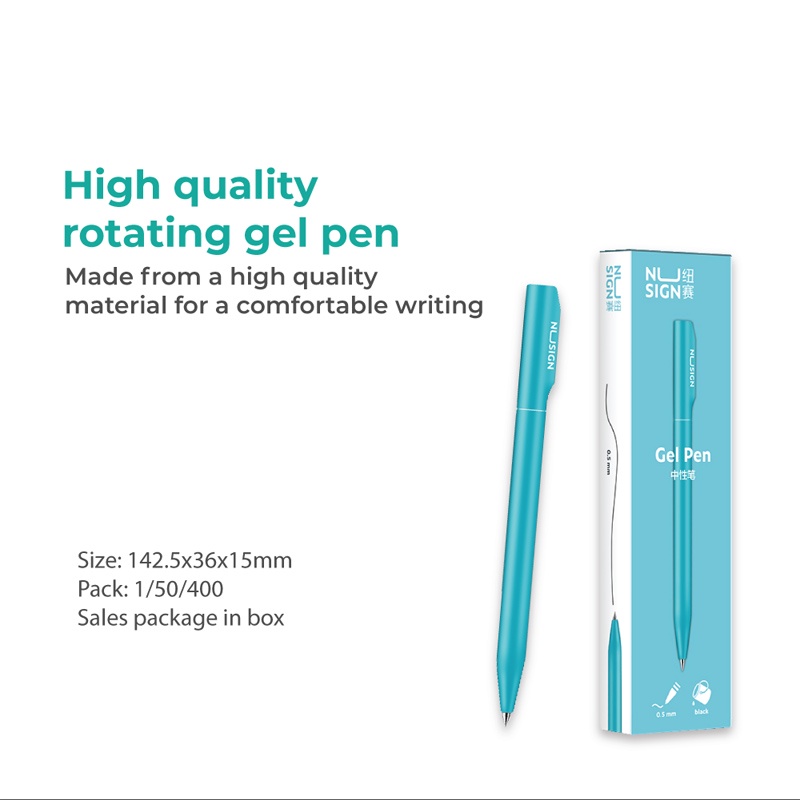 Deli NUSIGN Neutral Pen Black 0.5mm Black Refill Colorful Gel Pens ...