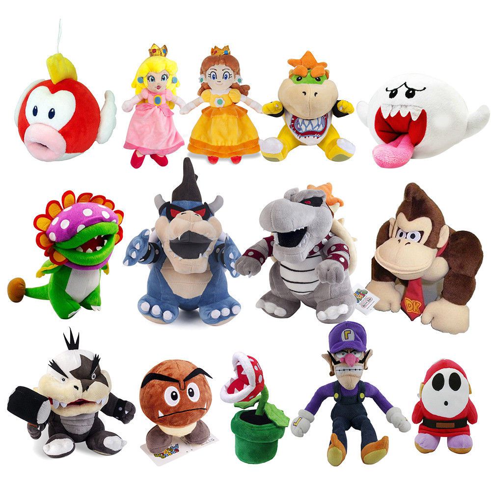 Super Mario Bros Mario Princess LUIGI&MARIO Birdo Plush Dolls Stuffed ...