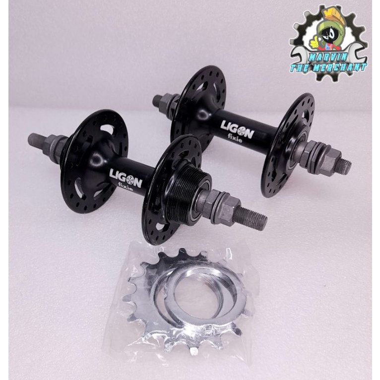 LIGON FIXED GEAR HUB SET 36H for FIXIE BIKES with 16T cogs | Shopee ...