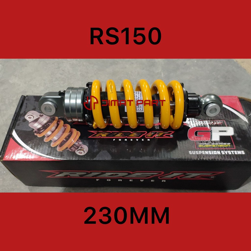 MONOSHOCK ADJUSTABLE RIDE IT RS150 RS150R 230MM YELLOW MONO SHOCK ...