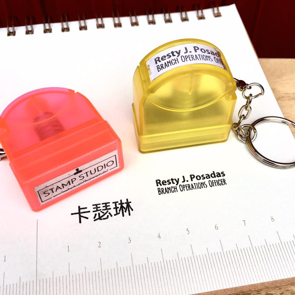10x28mm Pudding Customized Personalized Custom Self Inking Stamp (COD