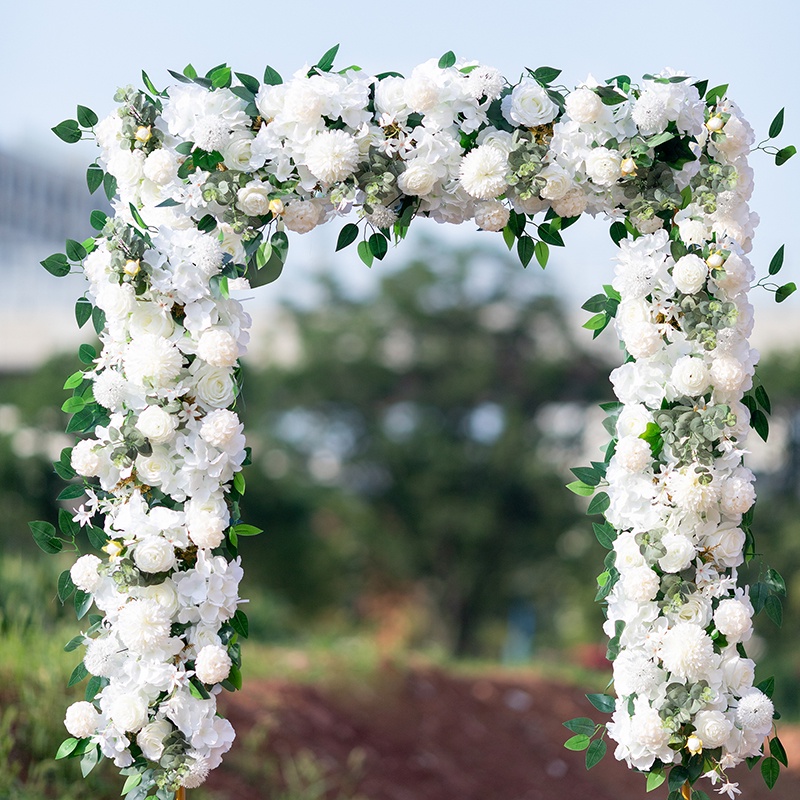 50cm/1M Peony Rose Hydrangea Large Flower Row Flower Arrangement Custom ...
