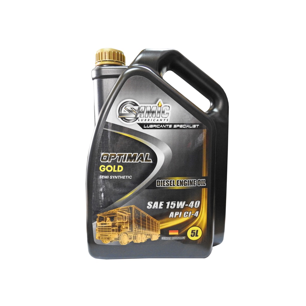 Samic Optima Gold CI-4 15W40 Semi-Synthetic Diesel Engine Oil (5 Liters ...