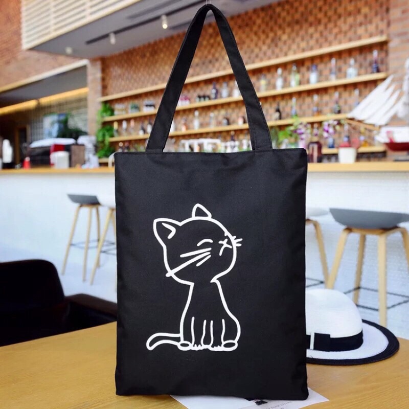 Tote bags with cat designs hotsell