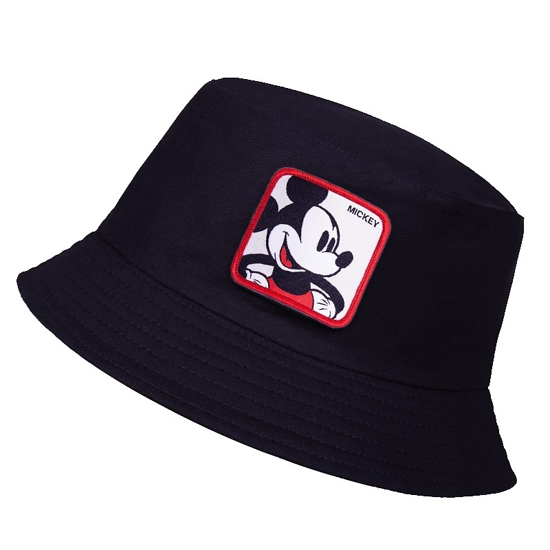 New Flood Beautiful Mickey MINNIE Patch Cotton Bucket Hat For Men Women  Good Quality Head wear Outdoor Fishing Hat