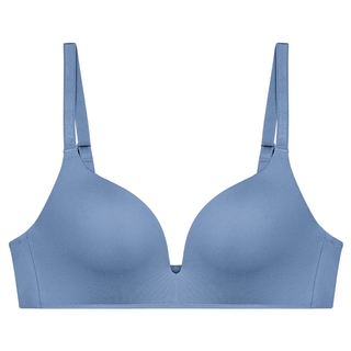 Buy ZITIQUE Women's Japanese Style Solid Color Seamless Push Up Bra - Blue  2024 Online