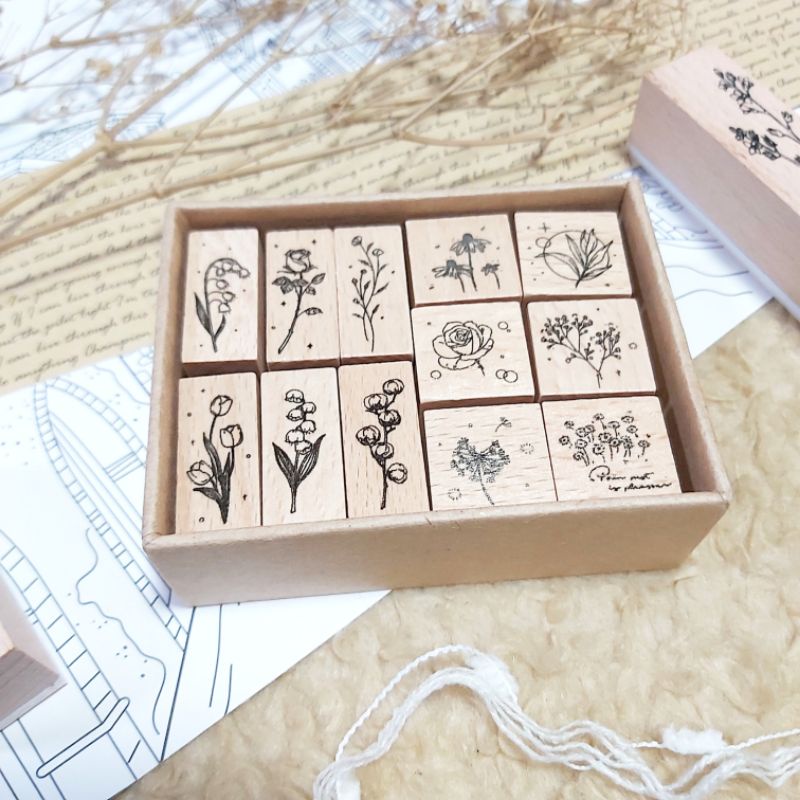 HSCC Plants Small Wooden Stamp | Shopee Philippines