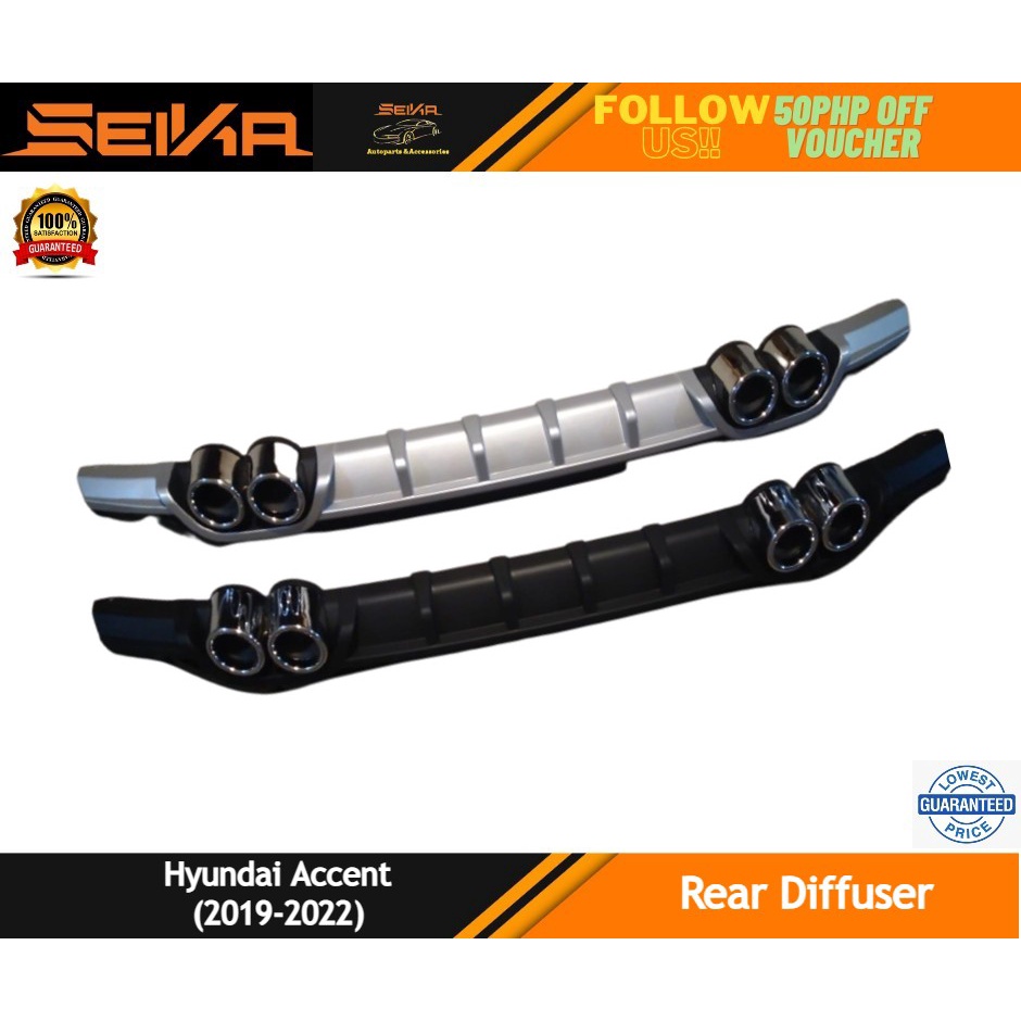 Hyundai Accent Rear Diffuser 2019-present | Shopee Philippines