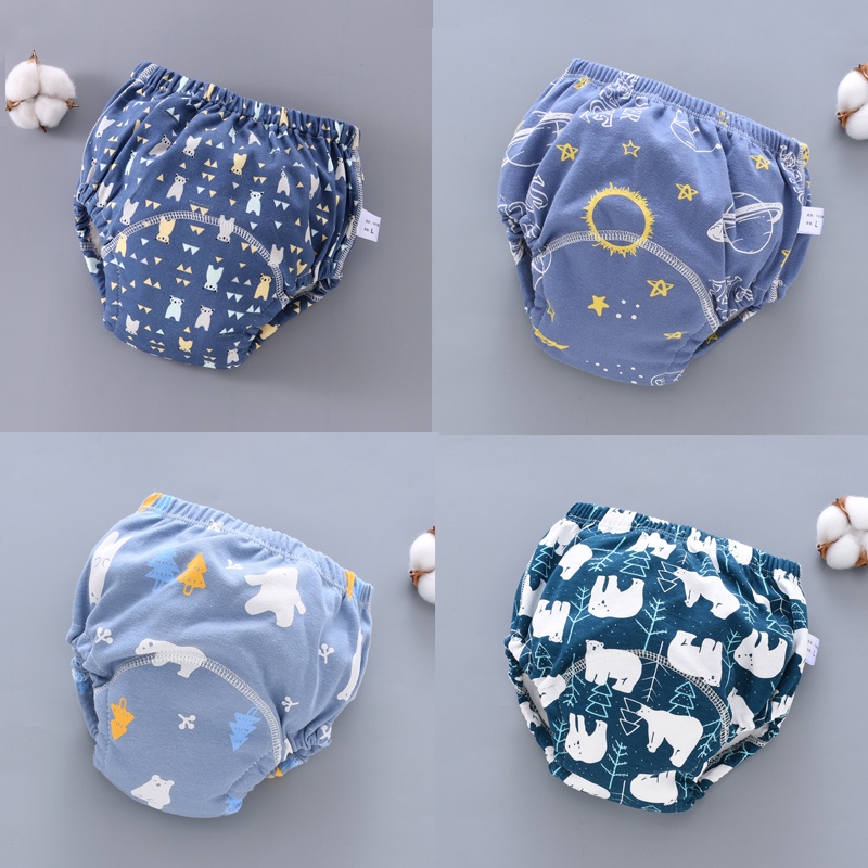 Baby Training Pants Cloth Diapers Washable Layers Gauze Cover Breathable  Spring Reusable