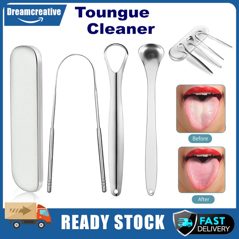 Stainless Steel Tongue Scraper Set Adult In Addition To Bad Breath U ...