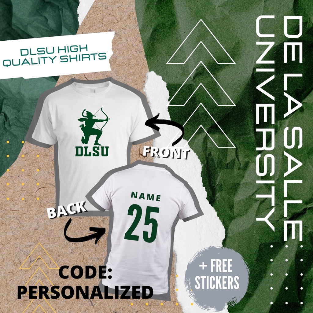 Dlsu De La Salle University Shirts High Quality Cotton T Shirts Animo La Salle Archers 9946