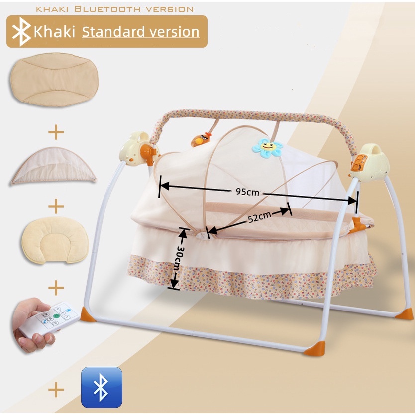 Baby Shaker Electric Cradle Bed Multifunctional Foldable | Shopee ...