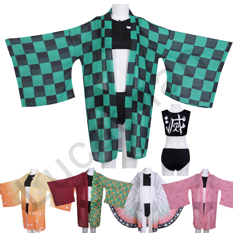 Japanese and Korean style Anime Demon Slayer Swimsuit Tanjiro Nezuko ...