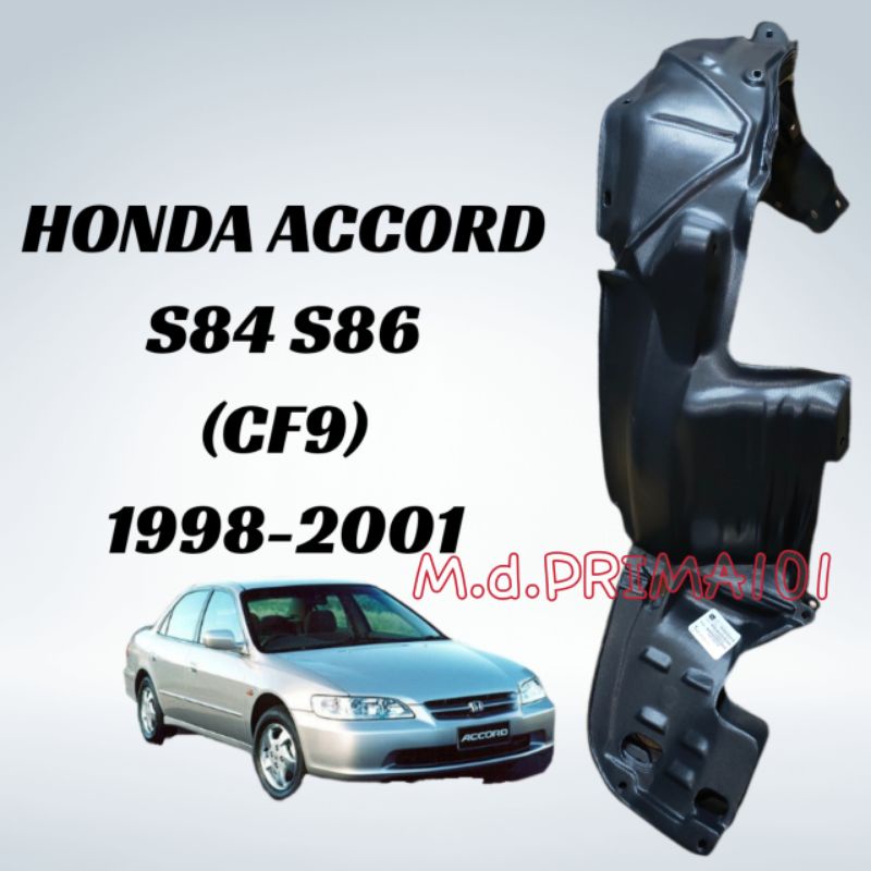 Honda Accord 1998-2002 Front Fender Liner Pair - Left & Right Splash Shield Set (2 Pieces)