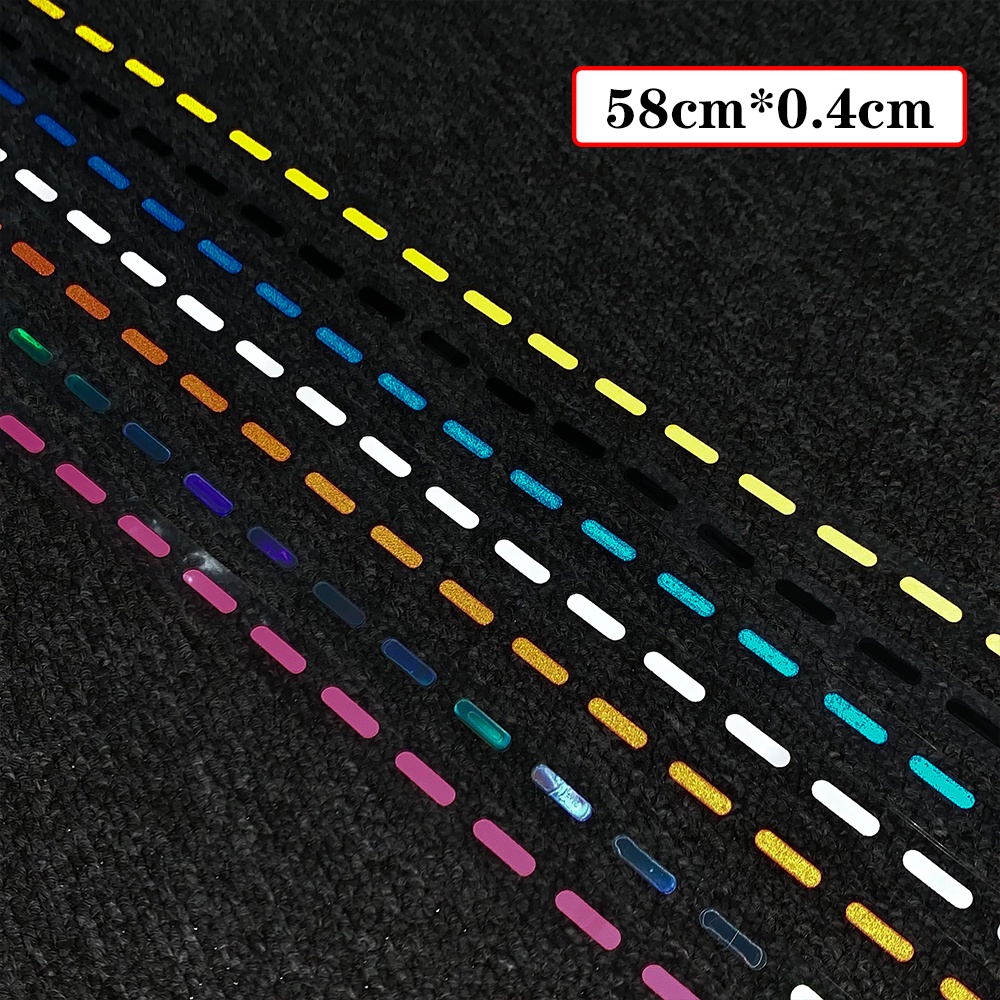 Universal DIY Dotted Line Motorcycle Decorative Sticker Sewing Stitch ...