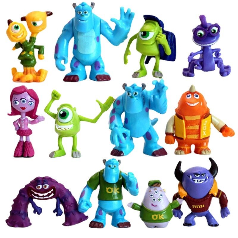 Disney Monsters University Mike Wazowski James P Sullivan 5 6cm 12pcs 