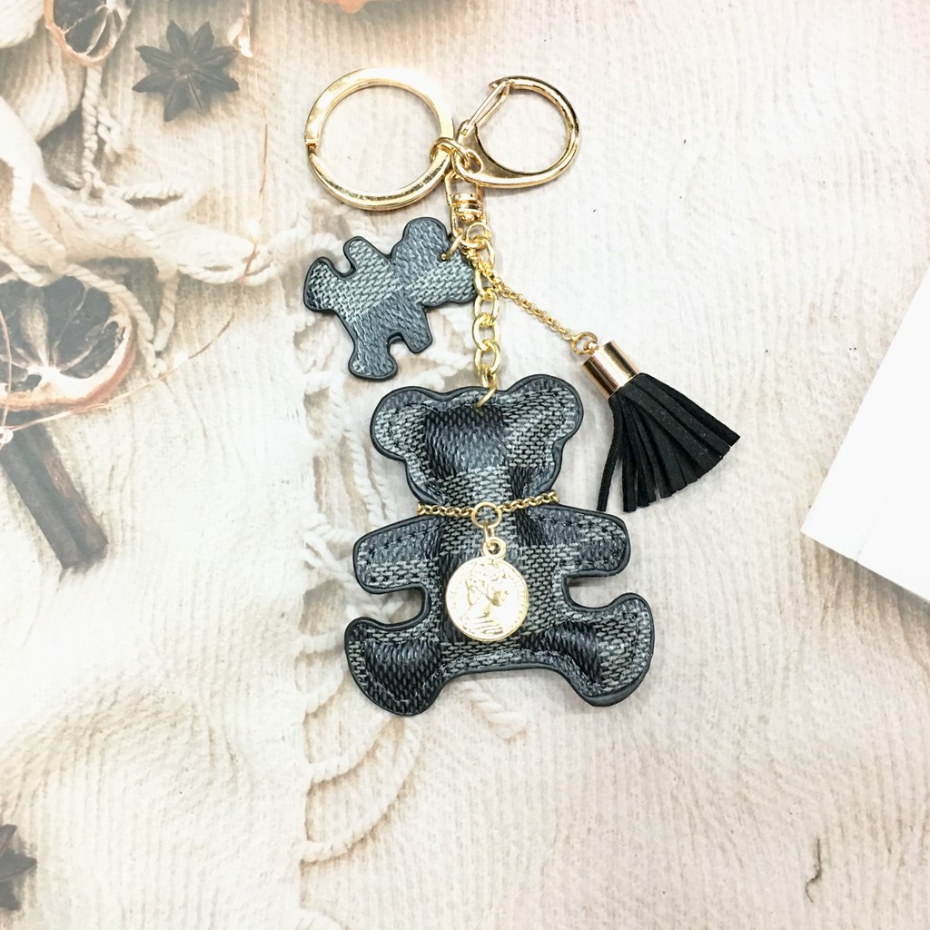 Bear key chain, Louis vuitton , Key chain , handmade key chain, louis  vuitton bear ,bag keychain #women…